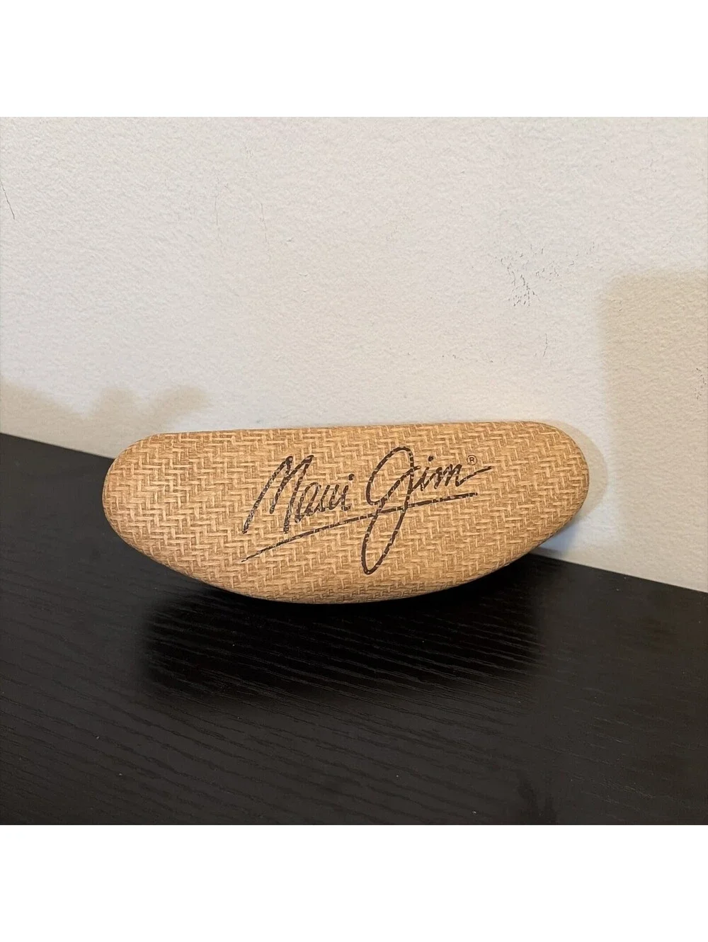 Maui Jim Brown Basket Weave Pattern Sunglass Hard Clamshell Case (case only)